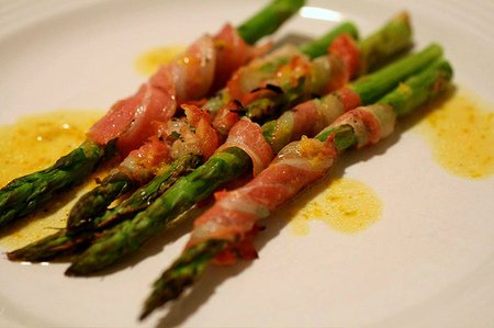 Pancetta Wrapped Asparagus With Citronette